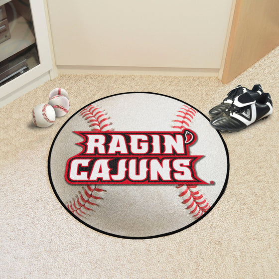 Louisiana-Lafayette Ragin' Cajuns Baseball Rug - 27in. Diameter