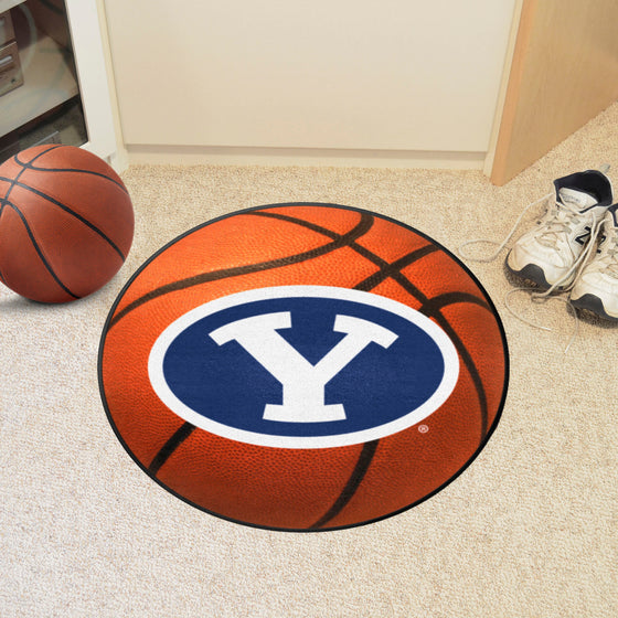 BYU Cougars Basketball Rug - 27in. Diameter