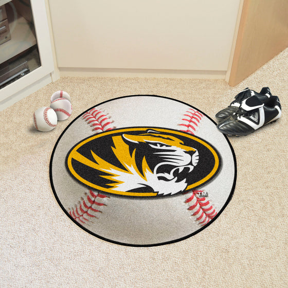 Missouri Tigers Baseball Rug - 27in. Diameter