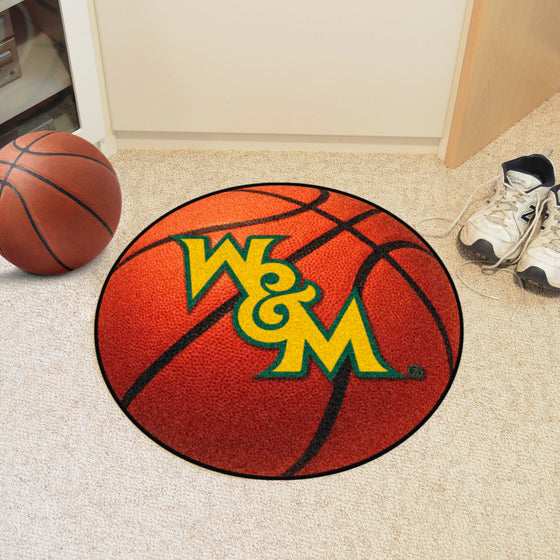 William & Mary Tribe Basketball Rug - 27in. Diameter