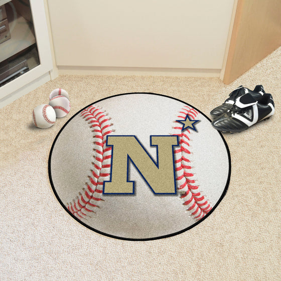 Naval Academy Baseball Rug - 27in. Diameter