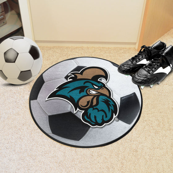 Coastal Carolina Chanticleers Soccer Ball Rug - 27in. Diameter