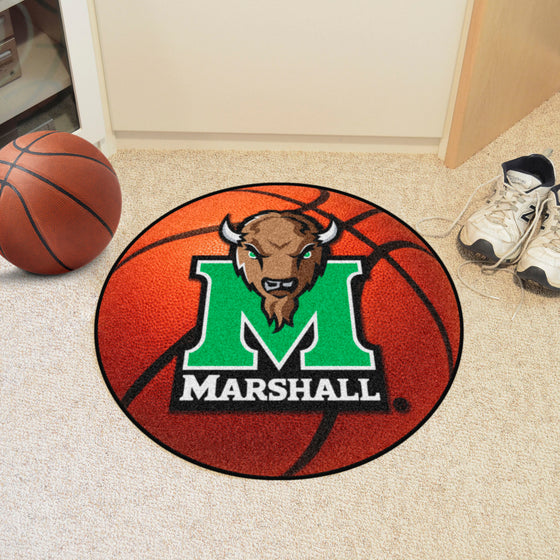 Marshall Thundering Herd Basketball Rug - 27in. Diameter