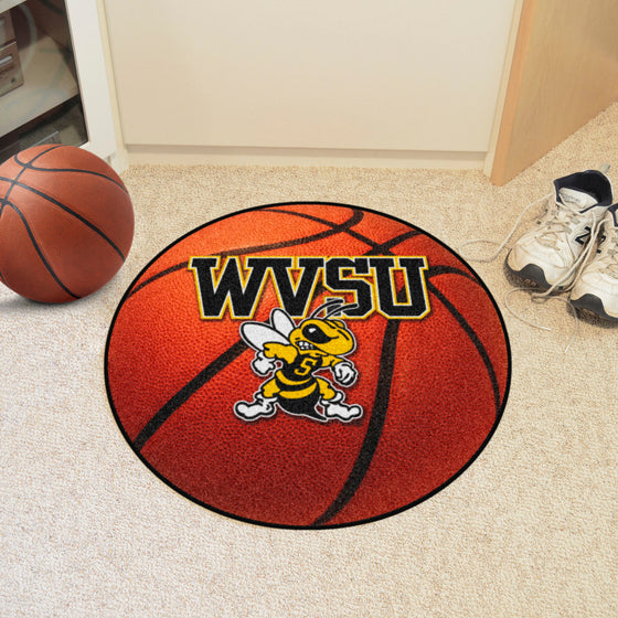 West Virginia State Yellow Jackets Basketball Rug - 27in. Diameter