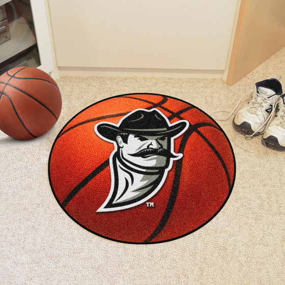 New Mexico State Lobos Basketball Rug - 27in. Diameter