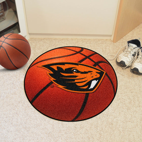 Oregon State Beavers Basketball Rug - 27in. Diameter