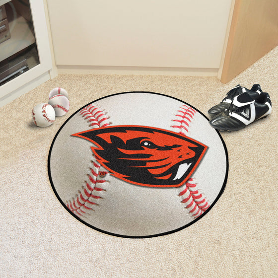 Oregon State Beavers Baseball Rug - 27in. Diameter