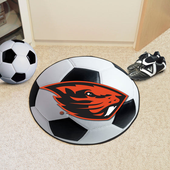 Oregon State Beavers Soccer Ball Rug - 27in. Diameter