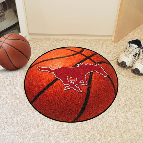 SMU Mustangs Basketball Rug - 27in. Diameter