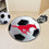 SMU Mustangs Soccer Ball Rug - 27in. Diameter