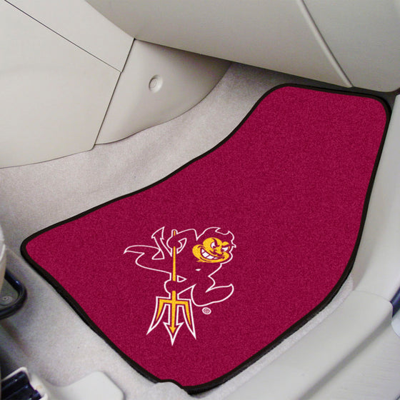 Arizona State Sun Devils Front Carpet Car Mat Set - 2 Pieces, Sparky Logo