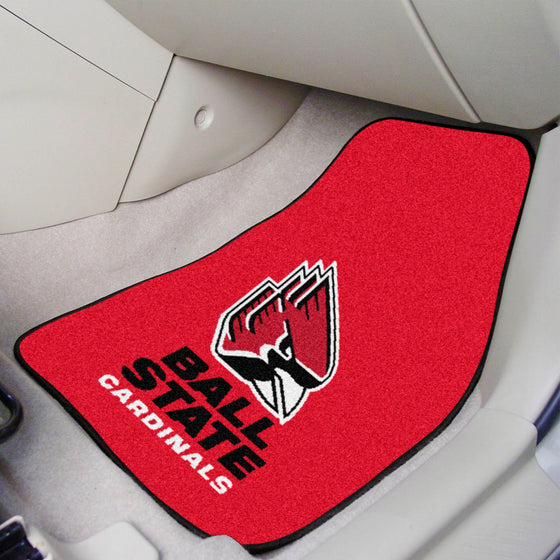 Ball State Cardinals Front Carpet Car Mat Set - 2 Pieces