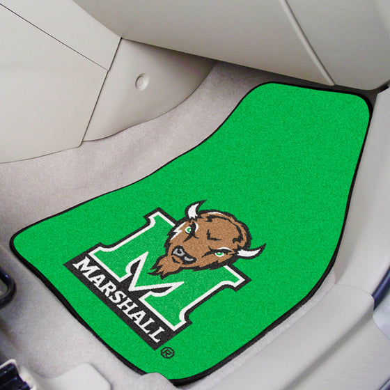 Marshall Thundering Herd Front Carpet Car Mat Set - 2 Pieces