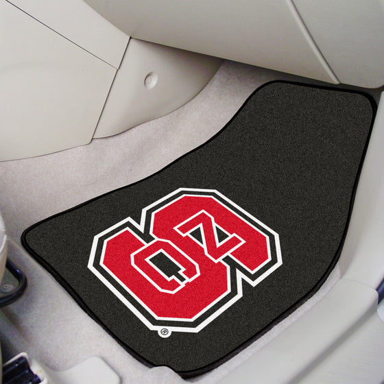 NC State Wolfpack Front Carpet Car Mat Set - 2 Pieces, NSC Logo