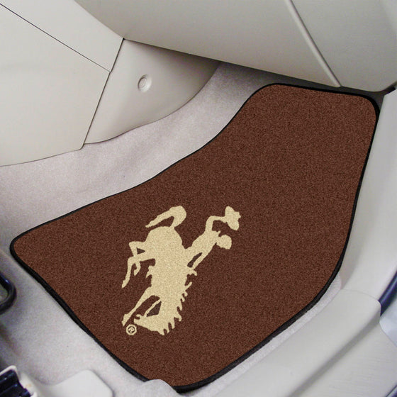 Wyoming Cowboys Front Carpet Car Mat Set - 2 Pieces