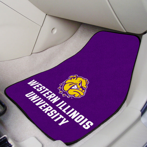 Western Illinois Leathernecks Front Carpet Car Mat Set - 2 Pieces