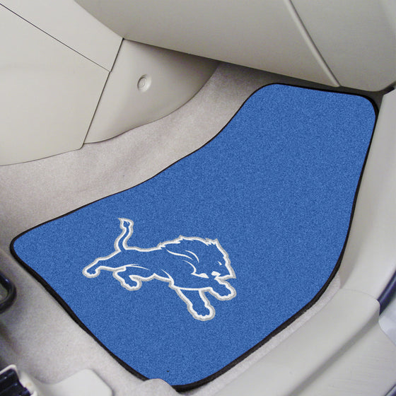 Detroit Lions Front Carpet Car Mat Set - 2 Pieces