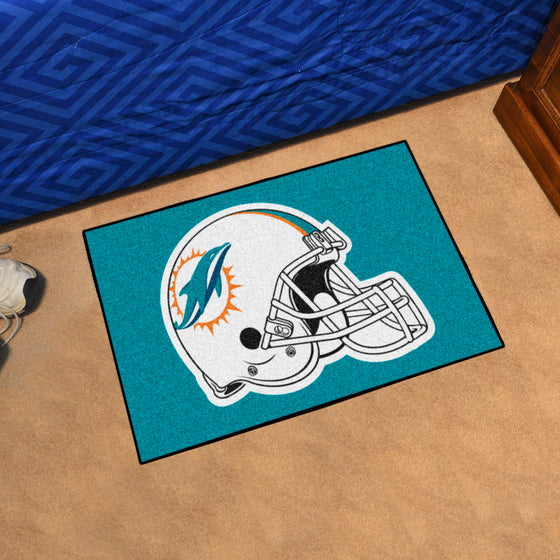 Miami Dolphins Starter Mat Accent Rug - 19in. x 30in., Helmet Logo