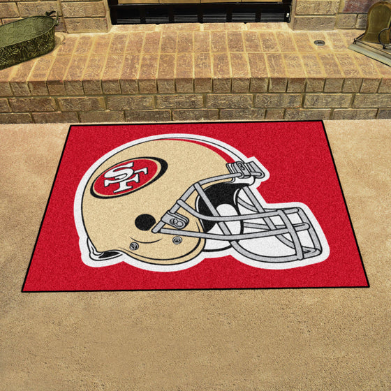 San Francisco 49ers All-Star Rug - 34 in. x 42.5 in., Helmet Logo