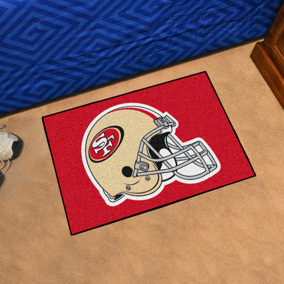 San Francisco 49ers Starter Mat Accent Rug - 19in. x 30in., Helmet Logo