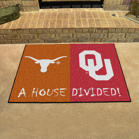 House Divided - Texas / Oklahoma House Divided House Divided Rug - 34 in. x 42.5 in.