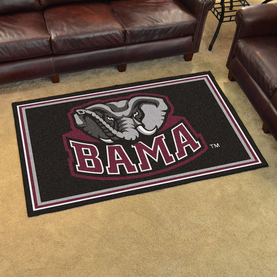 Alabama Crimson Tide 4ft. x 6ft. Plush Area Rug - BAMA Logo