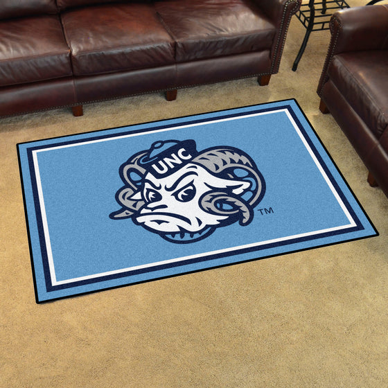 North Carolina Tar Heels 4ft. x 6ft. Plush Area Rug, Ram