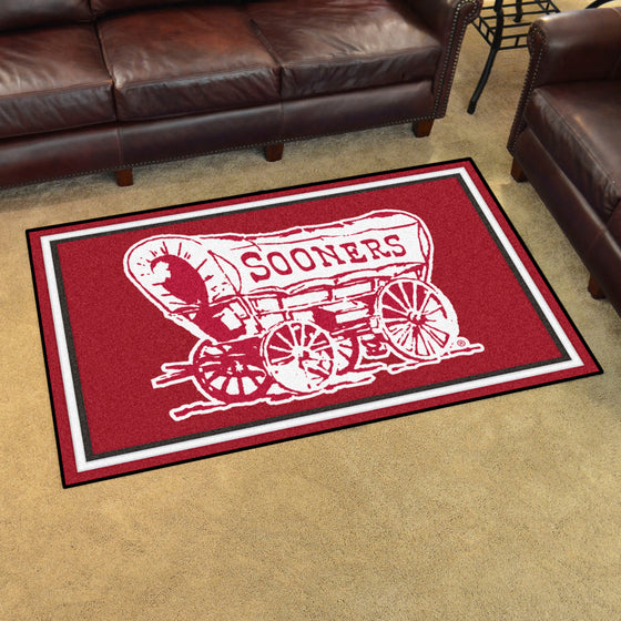 Oklahoma Sooners 4ft. x 6ft. Plush Area Rug