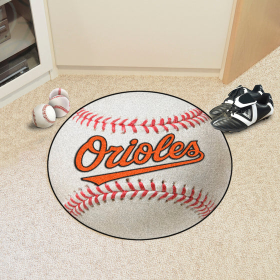 Baltimore Orioles Baseball Rug - 27in. Diameter