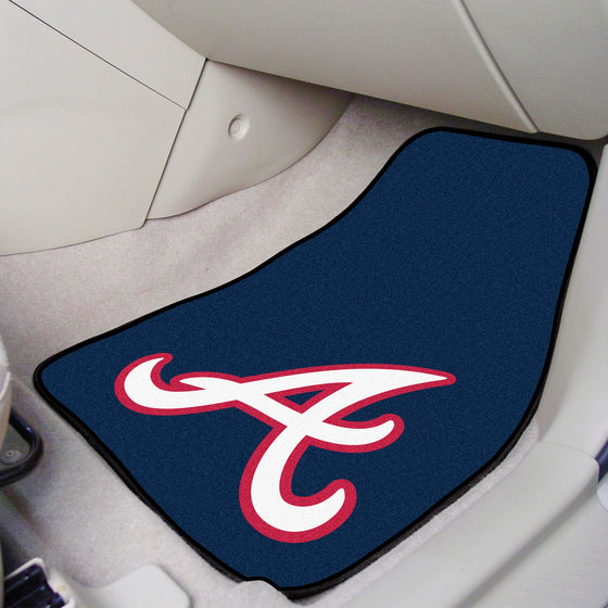 Atlanta Braves Front Carpet Car Mat Set - 2 Pieces