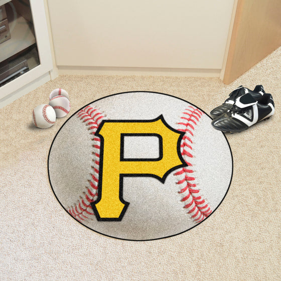 Pittsburgh Pirates Baseball Rug - 27in. Diameter