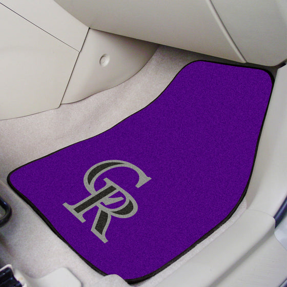 Colorado Rockies Front Carpet Car Mat Set - 2 Pieces