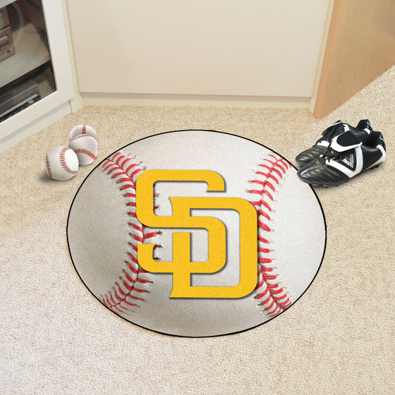 San Diego Padres Baseball Rug - 27in. Diameter