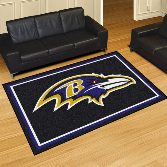 Baltimore Ravens 5ft. x 8 ft. Plush Area Rug