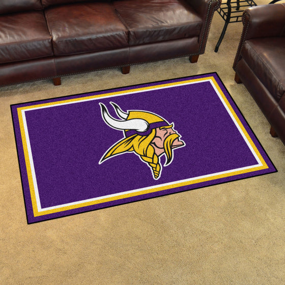 Minnesota Vikings 4ft. x 6ft. Plush Area Rug