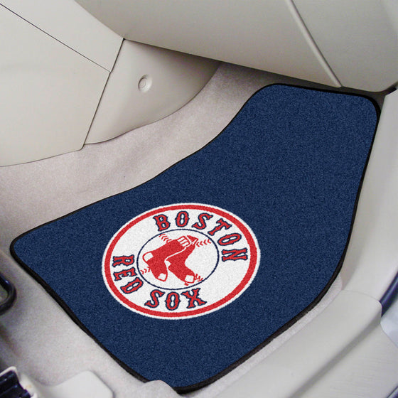 Boston Red Sox Front Carpet Car Mat Set - 2 Pieces