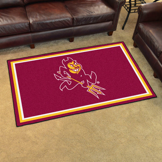 Arizona State Sun Devils 4ft. x 6ft. Plush Area Rug, Sparky Logo