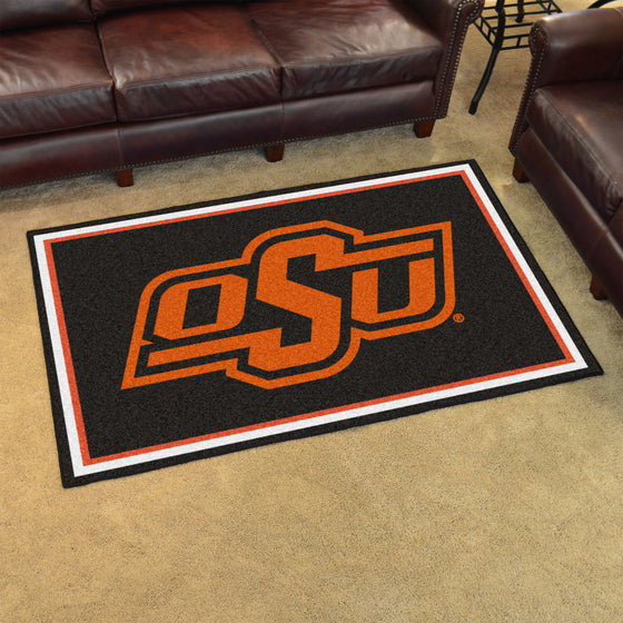 Oklahoma State Cowboys 4ft. x 6ft. Plush Area Rug