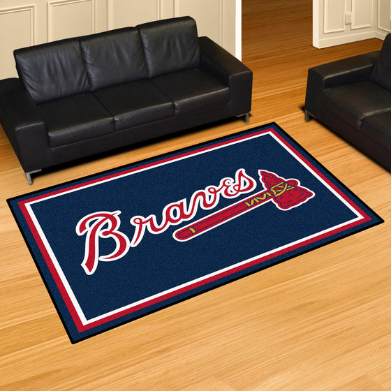 Atlanta Braves 5ft. x 8 ft. Plush Area Rug