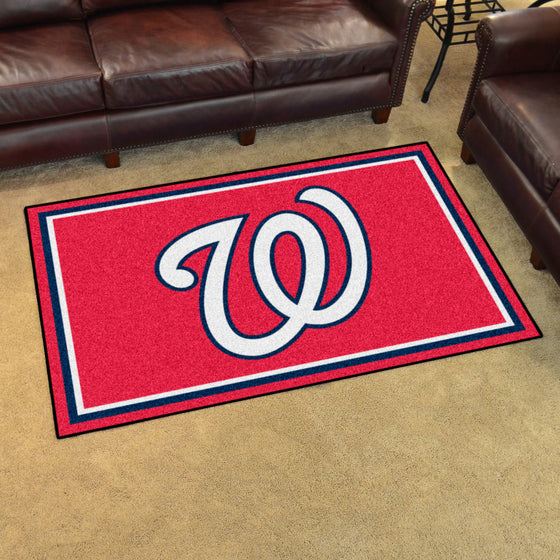 Washington Nationals 5ft. x 8 ft. Plush Area Rug