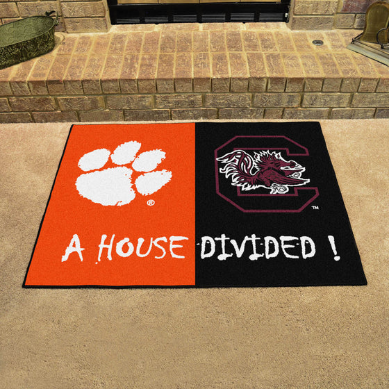 House Divided - Clemson / South Carolina House Divided House Divided Rug - 34 in. x 42.5 in.