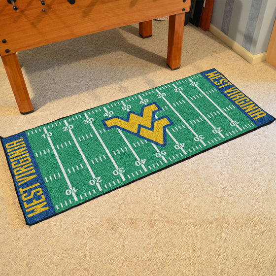 West Virginia Mountaineers Field Runner Mat - 30in. x 72in.