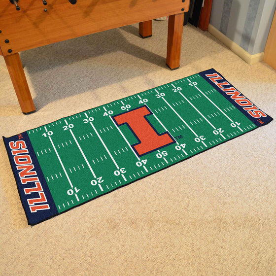 Illinois Illini Field Runner Mat - 30in. x 72in.