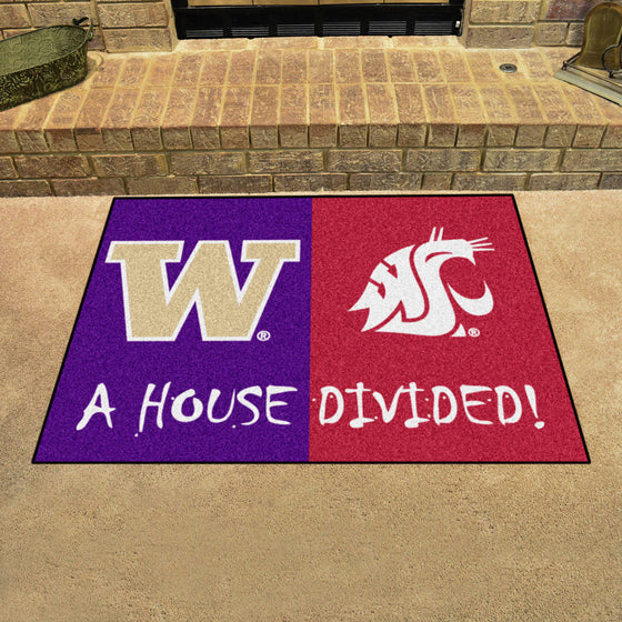 House Divided - Washington / Washington State House Divided House Divided Rug - 34 in. x 42.5 in.