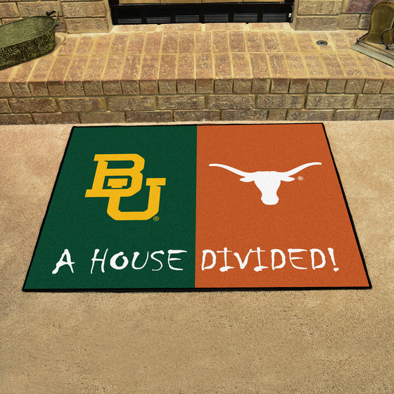 House Divided - Baylor / Texas House Divided House Divided Rug - 34 in. x 42.5 in.