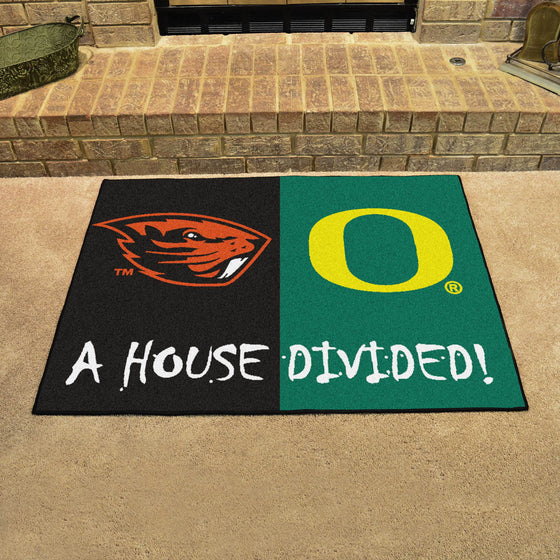 House Divided - Oregon / Oregon State House Divided House Divided Rug - 34 in. x 42.5 in.