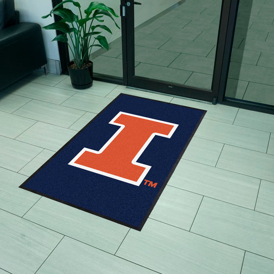 Illinois 3X5 High-Traffic Mat with Durable Rubber Backing - Portrait Orientation