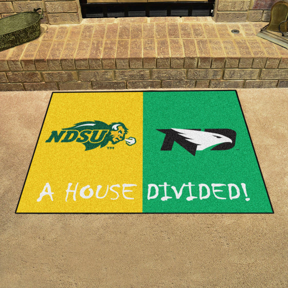 House Divided - North Dakota State / North Dakota House Divided House Divided Rug - 34 in. x 42.5 in.