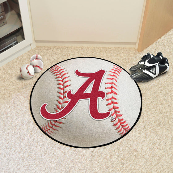 Alabama Crimson Tide Baseball Rug - 27in. Diameter