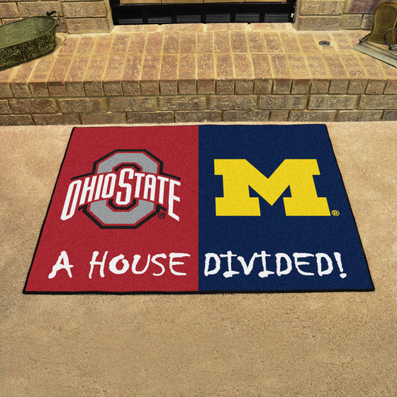 House Divided - Ohio State / Michigan House Divided House Divided Rug - 34 in. x 42.5 in.